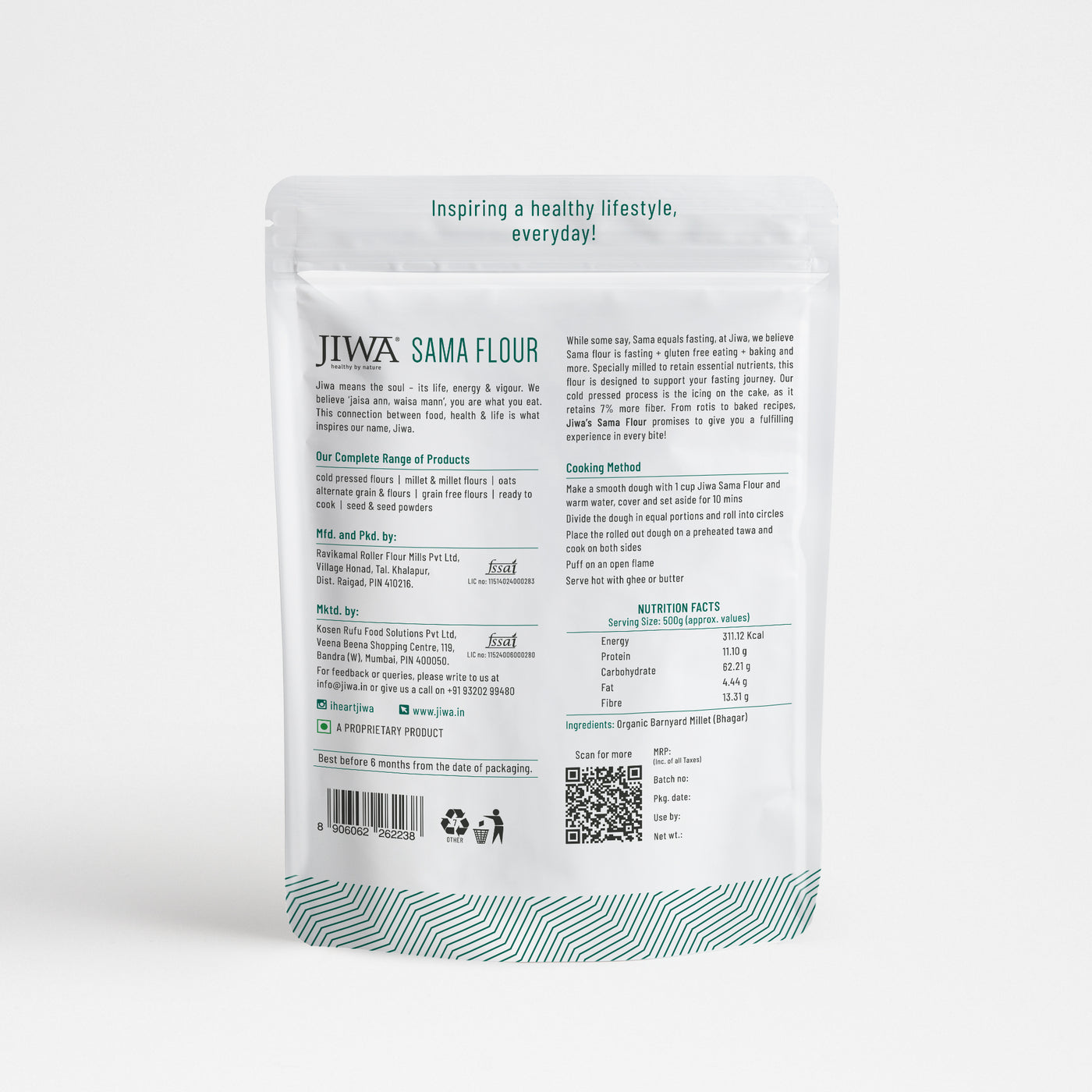 Cold Pressed Organic Sama Flour